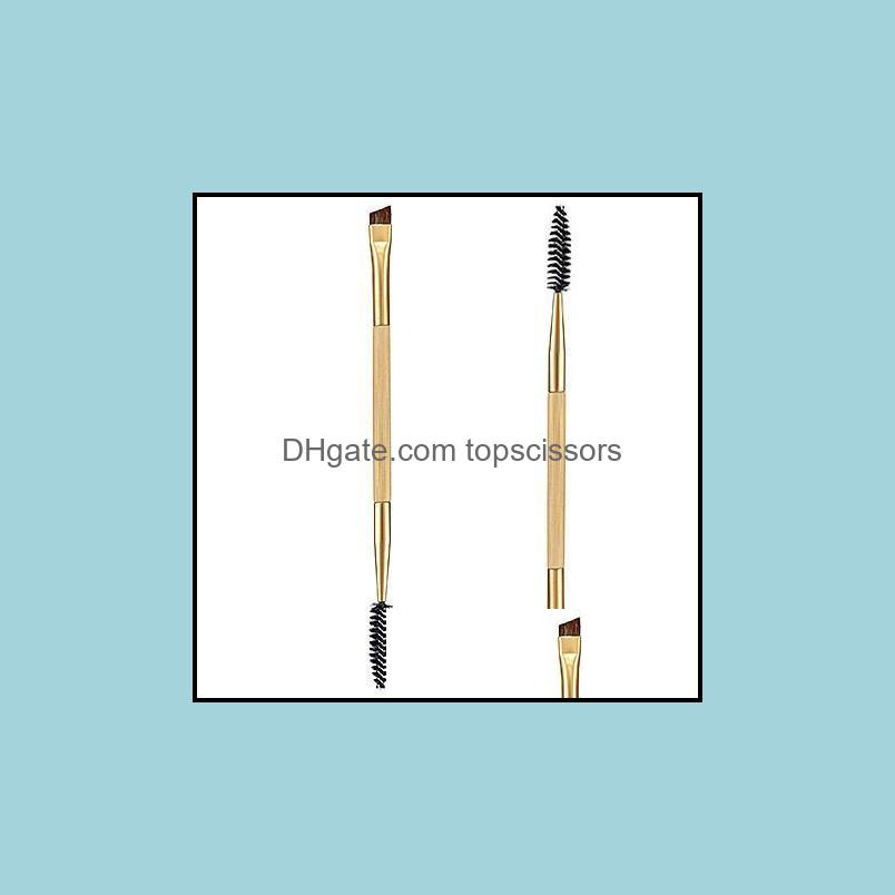 

Makeup Brushes 20 Pieces New Makeup Tools Bamboo Handle Double Eyebrow Brush Add Comb Synthetic Hair Mtifunction Drop Delivery 2022 Dhstl