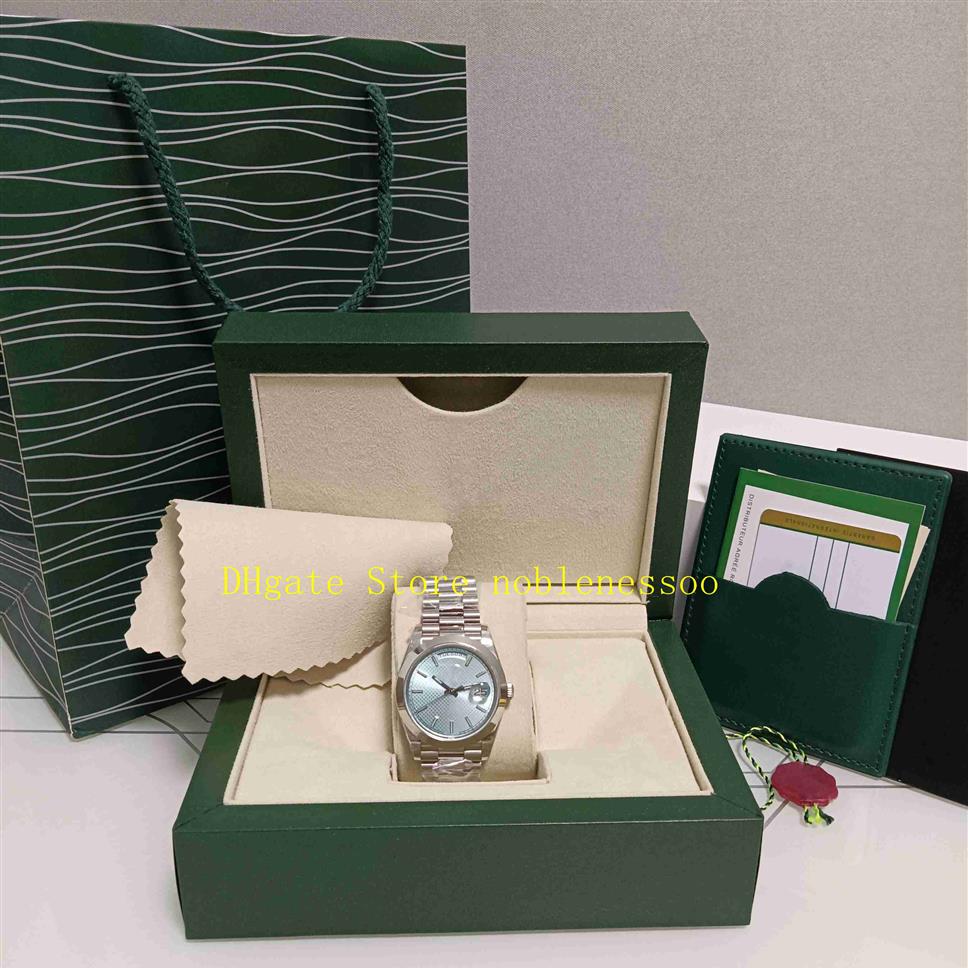 

5 Color Real Po With Original Box Watch Mens Day-Date President 228206 IBLSP Blue Dial Platinum BP Factory 2813 Movement Automa338K, 02