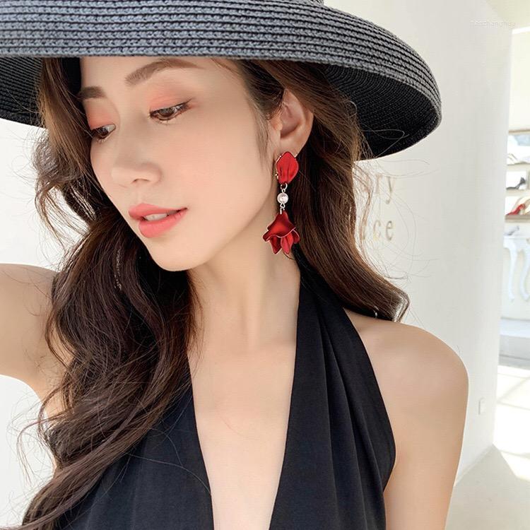 

Dangle Earrings & Chandelier Girafe Fashion Statement Red Rose Flower Geometric Drop Earring Trendy Jewelry 2022