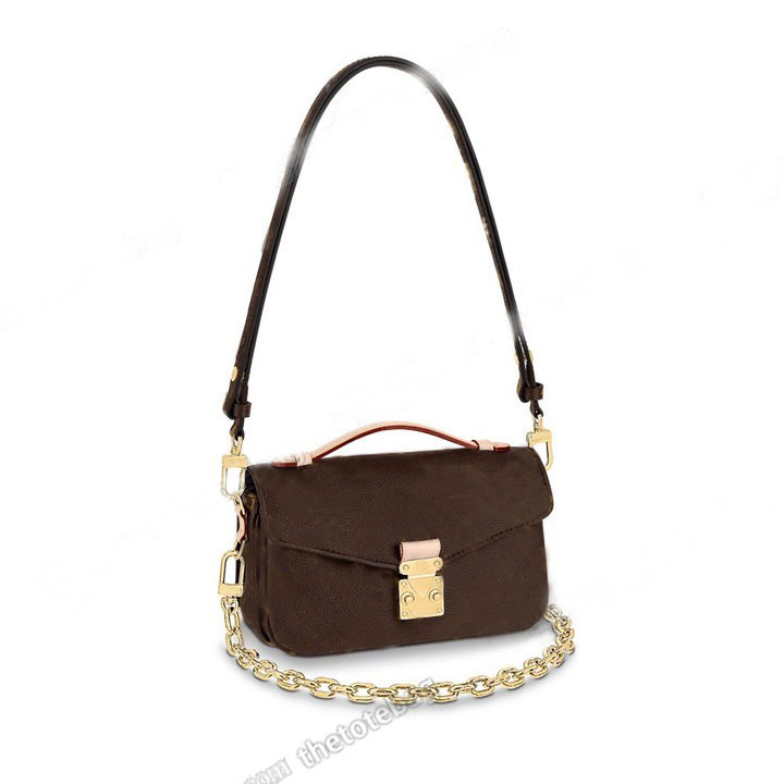 

Pochette Metis East West bag coated canvas embossed leather pattern Shoulder Bags Gold-color hardware S-lock closure Crossbody Designer Removable adjustable strap, Customize