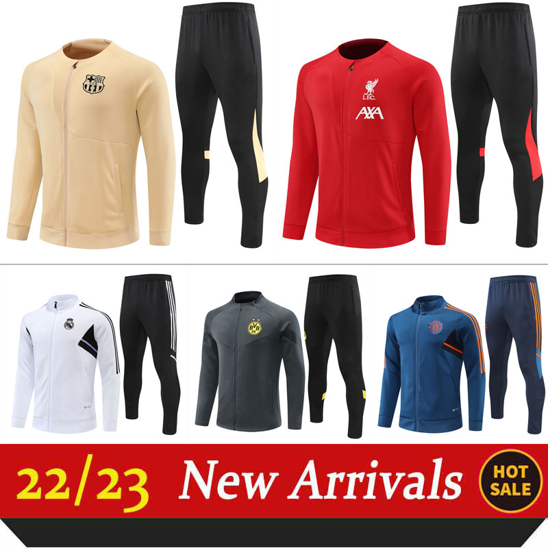 

22/23 Men's Tracksuits Jacket Training football suit Live Poor Barce lona Black Purple white Size XXL outdoor Sports 2022 2023