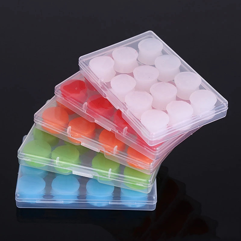 

12PCS Silicone Ear Plug Noise Reduction Sleep Anti Canceling Sound Insulation Earplug Protection Sleeping Reusable Ear Plugs