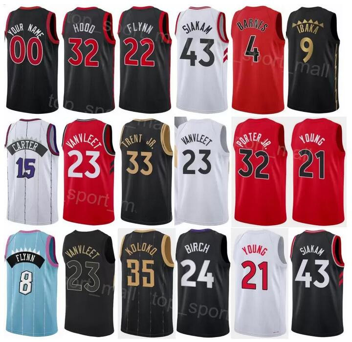 

23 Fred VanVleet 43 Pascal Siakam 3 OG Anunoby 33 Gary Trent Jr. 4 Scottie Barnes 41 Juancho Hernangomez 11 Justin Champagnie 20 Jeff Dowtin Basketball Jersey, Colour