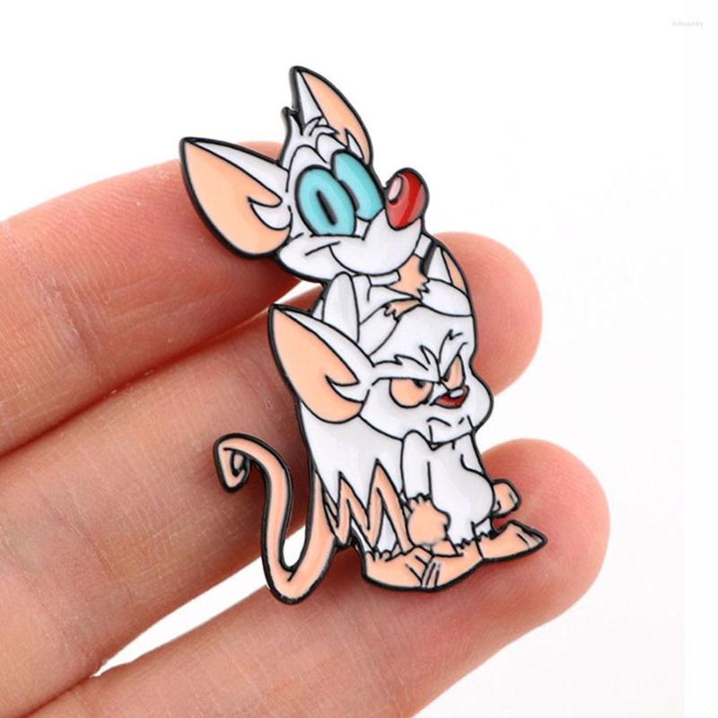 

Brooches Cute Mouse Enamel Pin Vintage Anime Lapel Pins Year Gift Manga Briefcase Badges On Backpack Brooch For Clothes Funny Jewelry