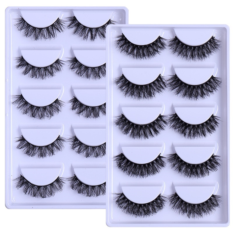 

Curly Thick False Eyelashes Naturally Soft & Vivid Messy Crisscross Hand Made Reusable Mink Fake Lashes Full Strip Lash Eyelash Extensions Makeup DHL