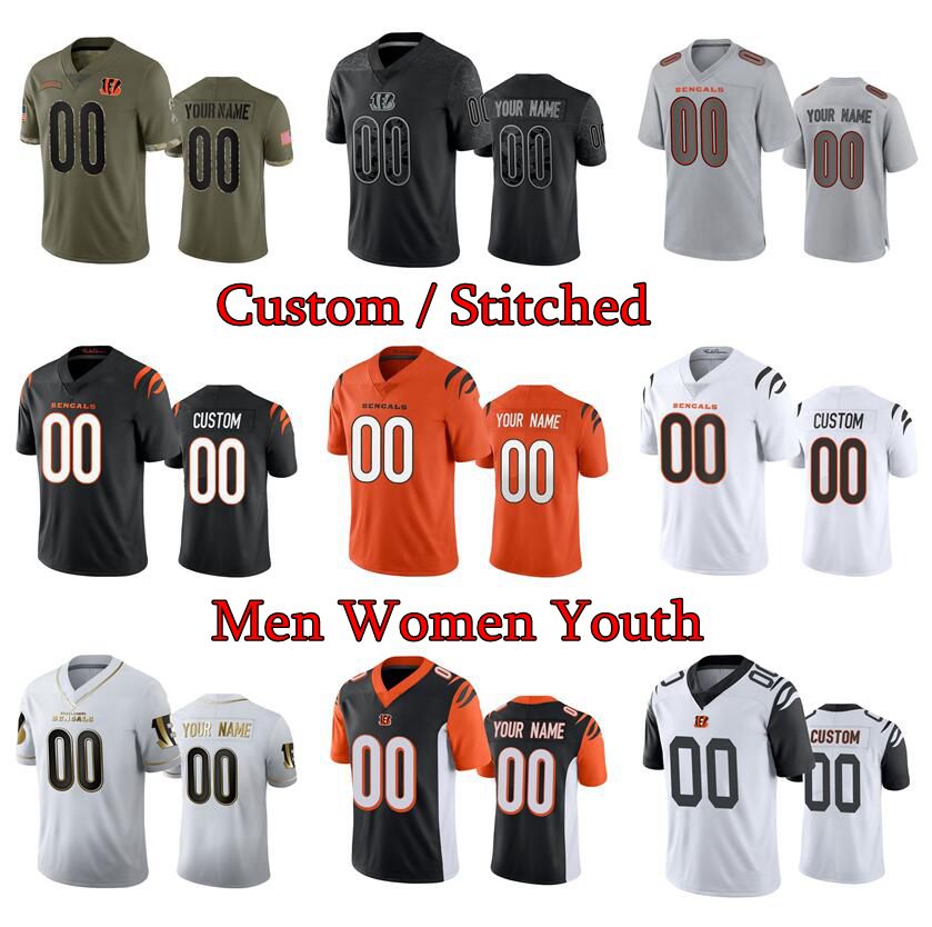 

9 Joe Burrow Jersey Cincinnati''Bengals''JaMarr Chase Jessie Bates III Tee Higgins Tyler Boyd custom any name number rugby football''nfl jer, Stitched