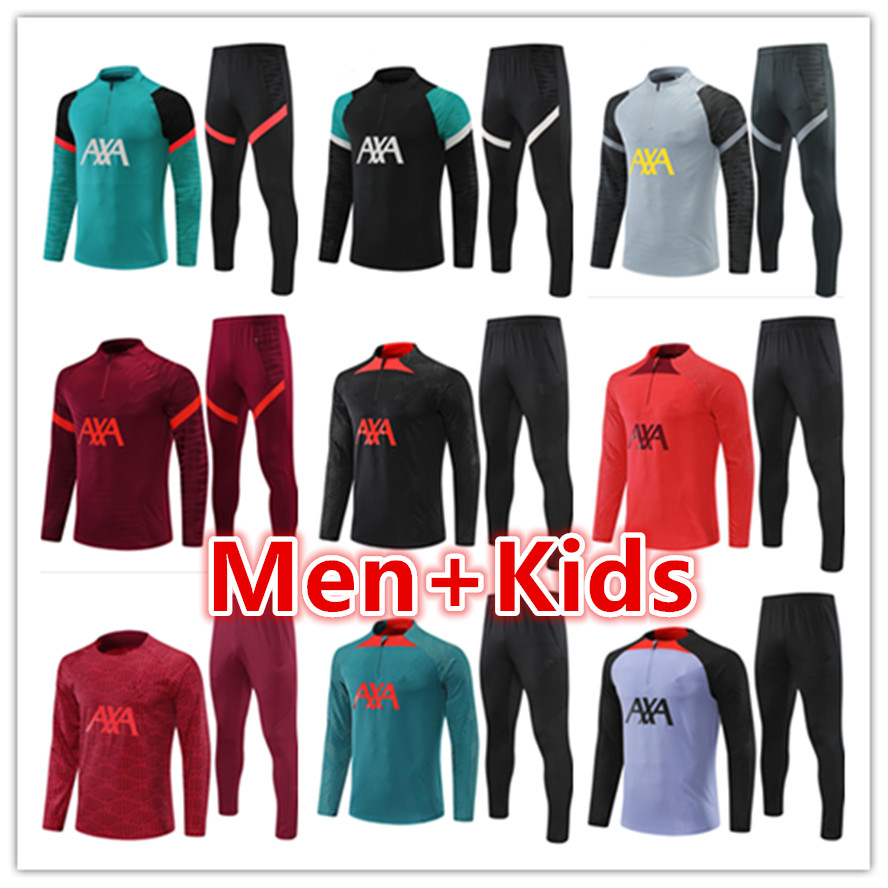 

2022 2023 Men soccer tracksuit set 21 22 23 FIRMINO Luis DIaz DARWIN soccer jersey kids football training suit tracksuits survetement foot chandal jogging kit sets, 18