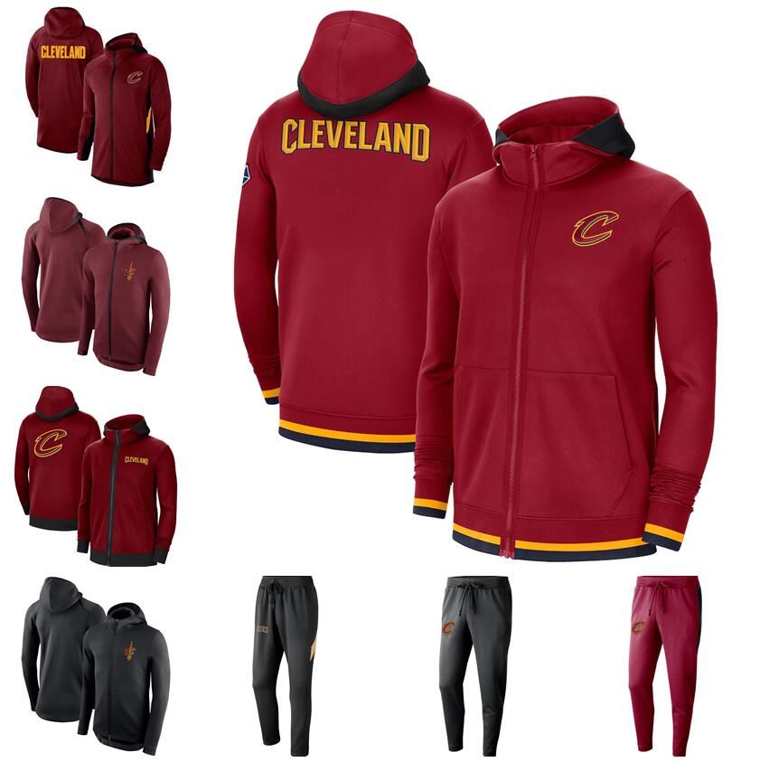

custom Men Basketball Jackets Darius Garland Donovan Mitchell Evan Mobley Showtime Therma Flex Performance Full-Zip Training Hoodie, With logo