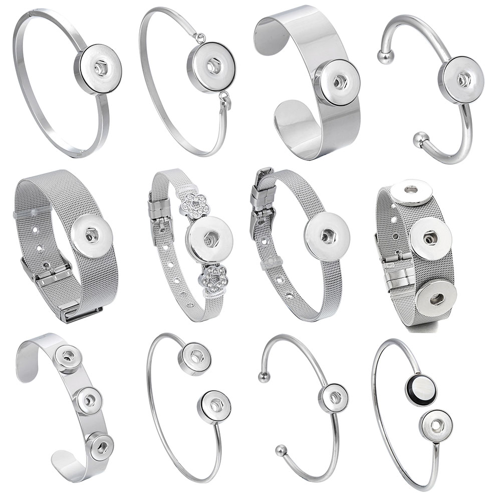 

Charm Bracelets New Stainless Steel Bracelet Snap Button Bangle For Women Fit Or Buttons Interchangeable Jewelry Drop Delivery 2022 Smtpl