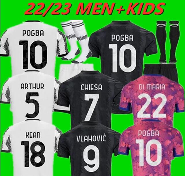 

22 23 Juventus Soccer Jerseys POGBA DI MARIA BONUCCI VLAHOVIC McKENNIE 2022 2023 Football Shirt PELLEGRINI Men Kids Jersey CHIESA ARTHUR maillot fans player 666, 22/23 third aldult player