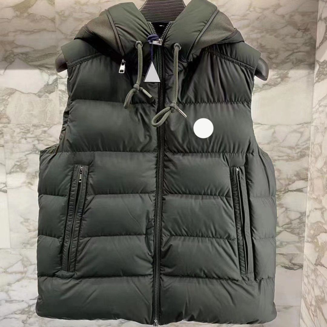 Designer mon Men's Down Jacket Vest Classic Embroidered Badge Winter Warm Letter Print Puffer vests Vest s Size 1/2/3/4/5