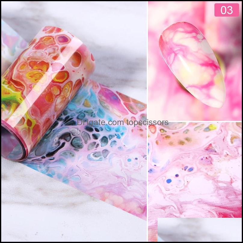 

Stickers Decals Marble Nail Foil For Manicuring Uv Gel Polish Sticker Colorf Flowers Design Transfer Decal Art Decoration Wraps Dr Dhg2A, 31