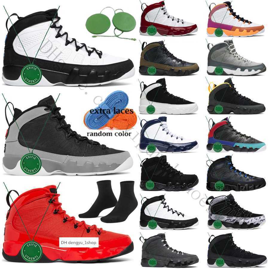 Chaussures de basket-ball Baskets pour hommes Baskets de sport Red University Blue Gold Barons Particle Grey Bred Space Jumpman Og 9 Men jordas a