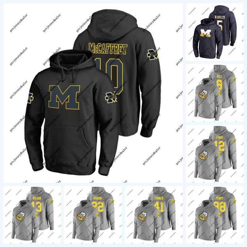 

10 Dylan McCaffrey Michigan Wolverines Hoodie 3 Joe Milton 2 Shea Patterson 16 Max Wittwer 6 Michael Sessa NCAA College Football Jersey, Grey