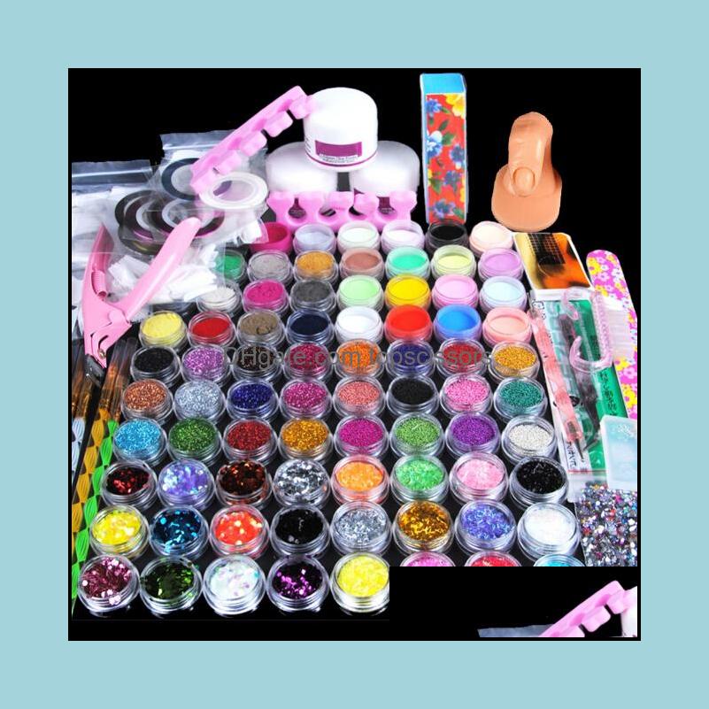 

Nail Art Kits 78 Pieces Acrylic Powder Manicure Nail Art Kit Glitter For Nails Diy Rhinestone Tips Gems Decoration Drop Delivery 202 Dhtpm, As show