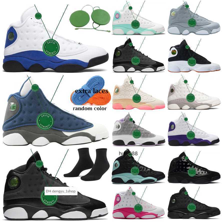 

Basketball Shoe 13S Shoes Sneakers Cool Grey Lakers Hyper Royal Court Purple Flint Grey Toe Black Cat Cap Lucky Green Mens Wom designer OG air shoe, Box