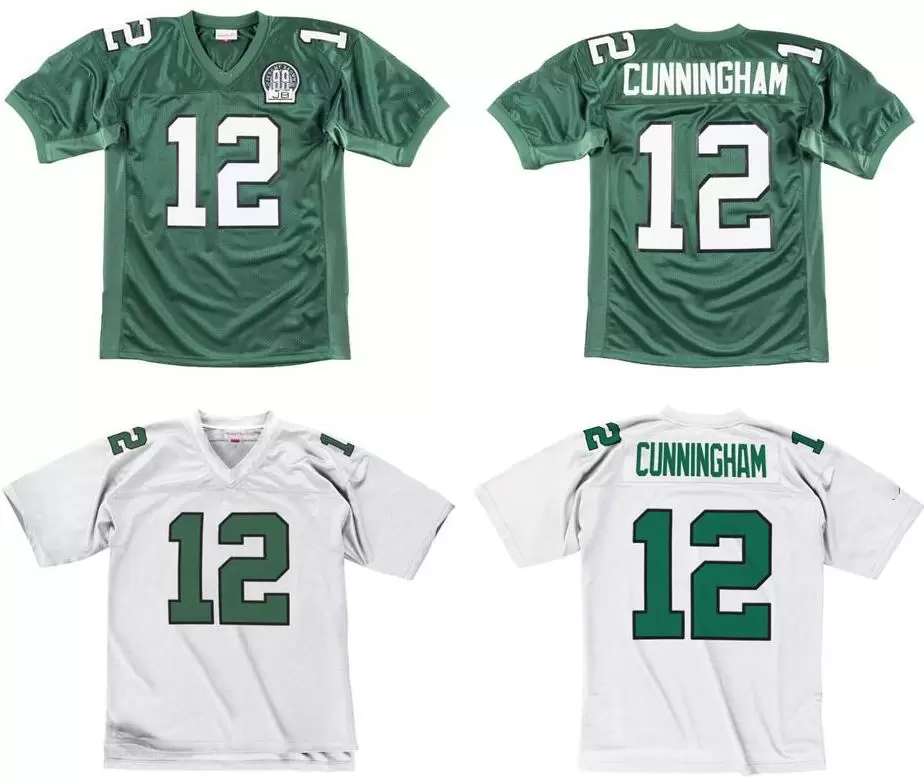 

custom Stitched football Jersey 12 Randall Cunningham 48 Hopkins 1990 Mitchell & Ness retro Rugby jerseys Men Women Youth -6XL, Stitched jersey