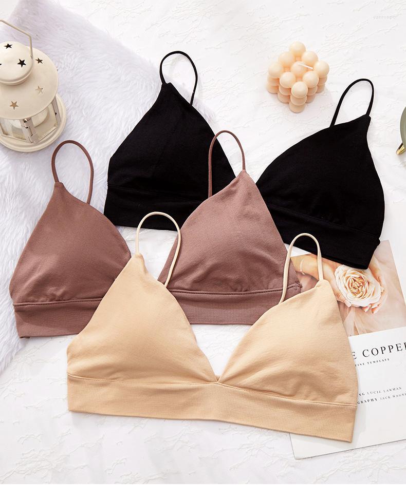 

Bustiers & Corsets Sexy Underwear Seamless Soft Bra Women's Thin Belt Wireless Push-up Open Back Comfortable Top Beautiful BBustiers, Beige