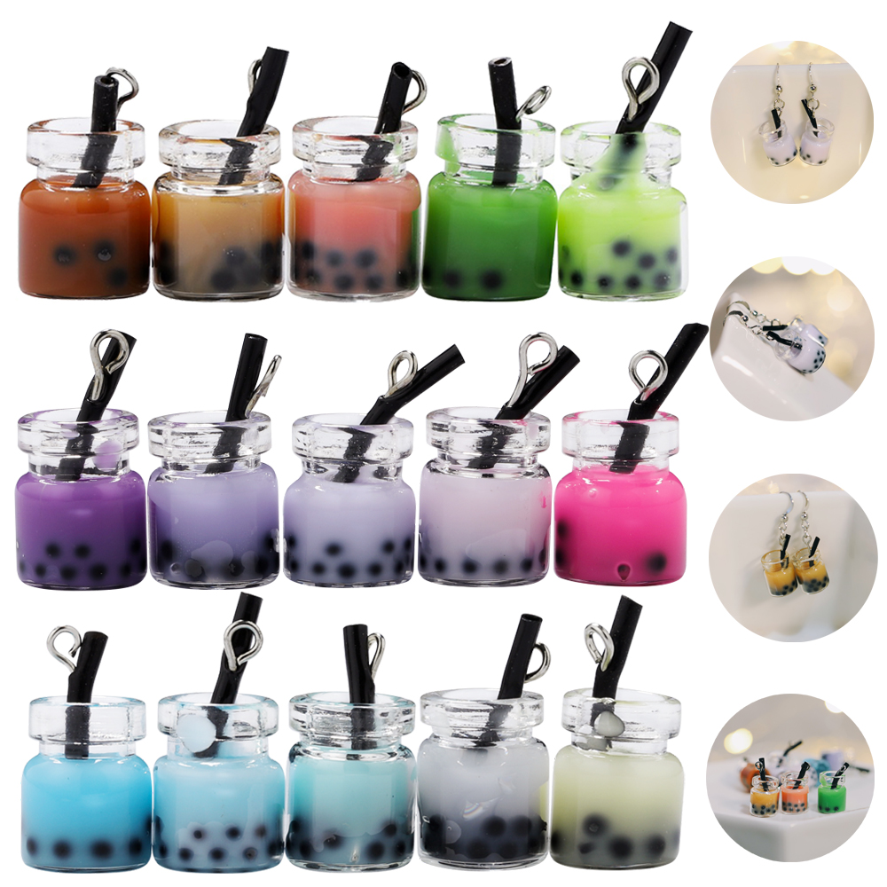 

Charms Resin Pearl Milk Tea Boba Pendants Mini Bottle Handmade Crafts For Earring Keychain Diy Jewelry Craft Drop Delivery 2022 Smtpq