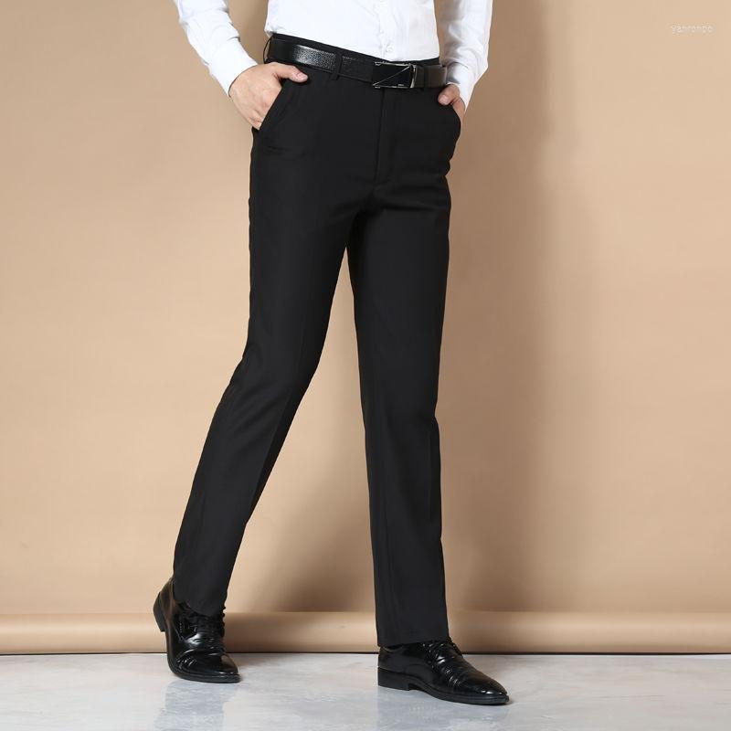 

Men's Suits Men's & Blazers Men's Suit Pants Business Casual Dress Spring And Summer Loose Straight Wedding Man Office Black Navy, Black spring
