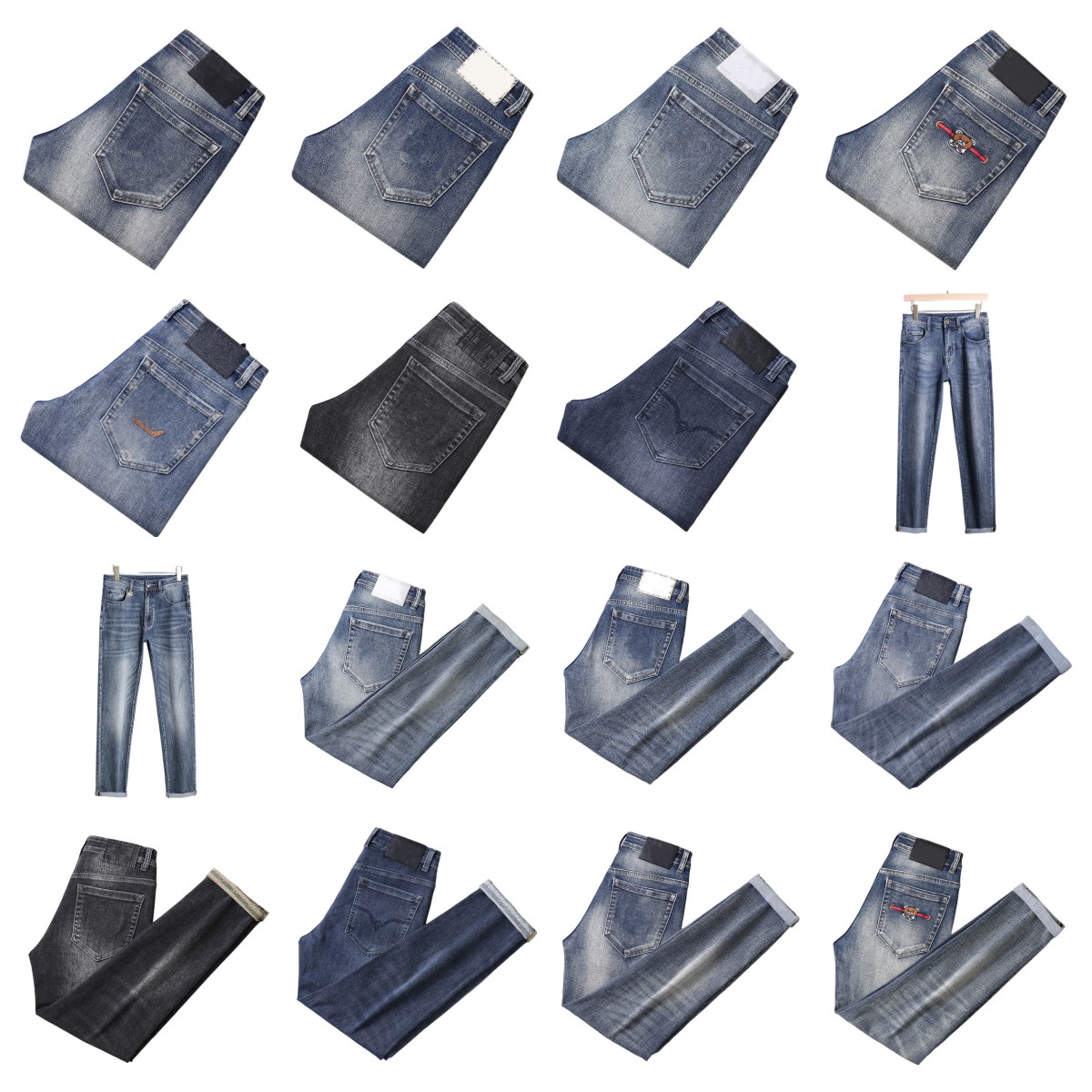 

2022 New JEANS Autumn winter Pants pant Men's trousers Stretch close-fitting jeans cotton slacks washed straight business casual CQ, Cq8261