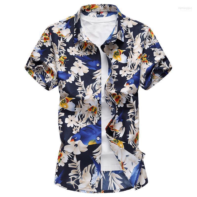 

Men's Casual Shirts Abstract Floral Pattern Digital Print Streetwear Short Sleeve Shirt Summer High-quality Soft Comfortable Fashion Men, Picture shown
