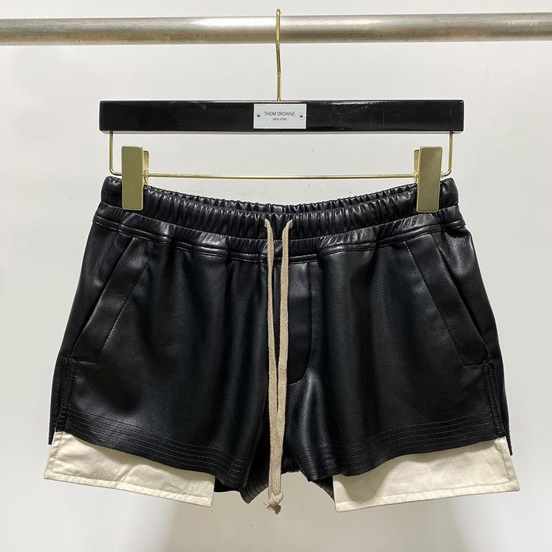 

Women' Shorts Women' Street Brand Elastic Women Pants Soft PU Slim Fit Owens Men' Fashion For WomenWomen, Black