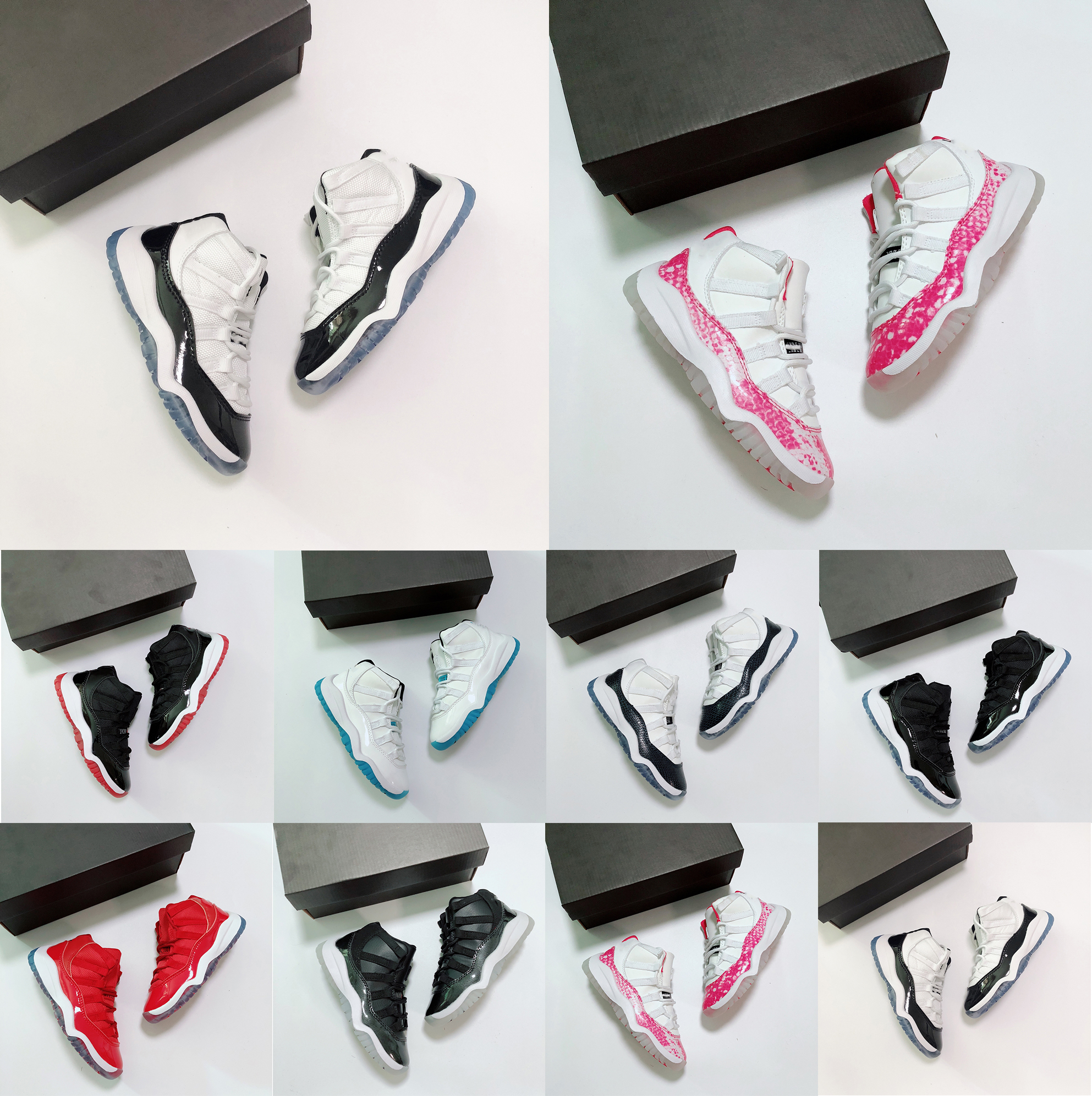 

Designer Kids Shoes 11 Basketball Children Shoes 11s Grey Red Infants Youth toddler Gamma Blue cherry Concord trainers baby boys girls sneakers Shoe, 010