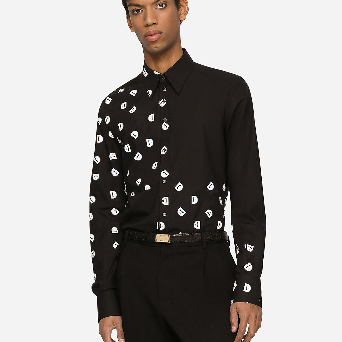 

DSQ PHANTOM TURTLE Martini Logo Print Cotton Shirt Mens Designer Shirts Brand Clothing Men Long Sleeve Dress Shirt Hip Hop Style Tops 841771, White