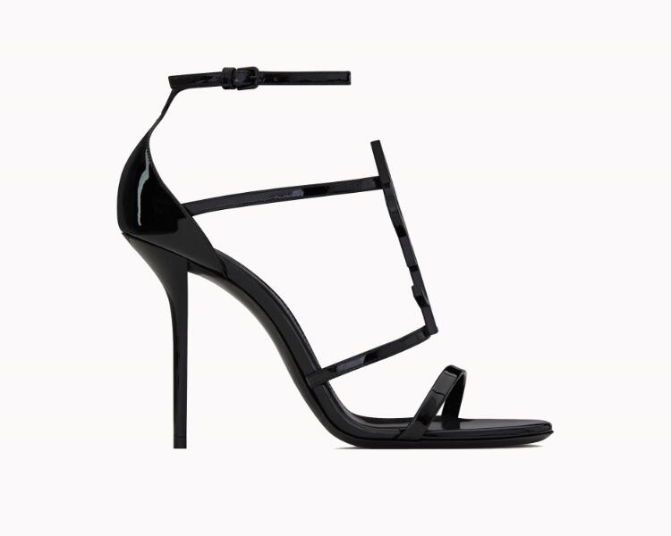 

5699220 Sandals 10cm Cassandra High Heel Sandal Patent Leather Slippers Shoes For Women Size 34-41 Fendave, 5699240 10cm_02