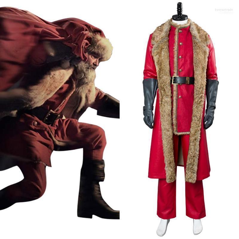 

Anime Costumes Fast Christmas Costume Santa Claus Cosplay Outfit Halloween Men Winter Long Coat Gift For Children1