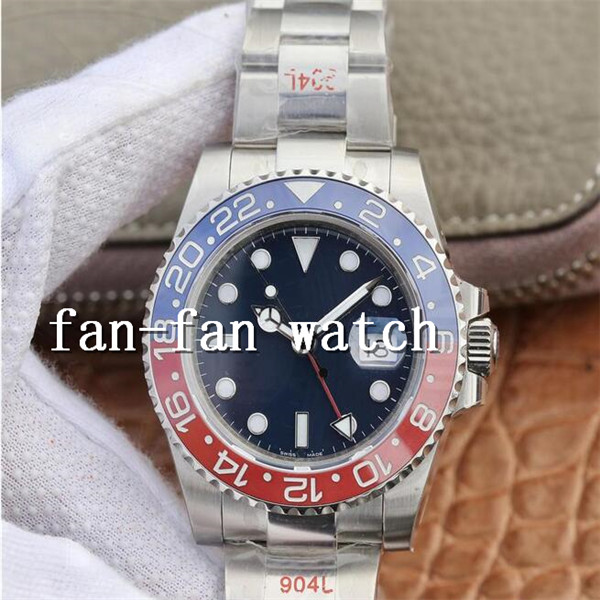 

Men's Ceramic Bezel GM Factory GMTII Automatic Cal.3186 Watch Men 904L Steel 40mm 116710ln 116710blnr 116710 batman luminous diving ceramic beze-2