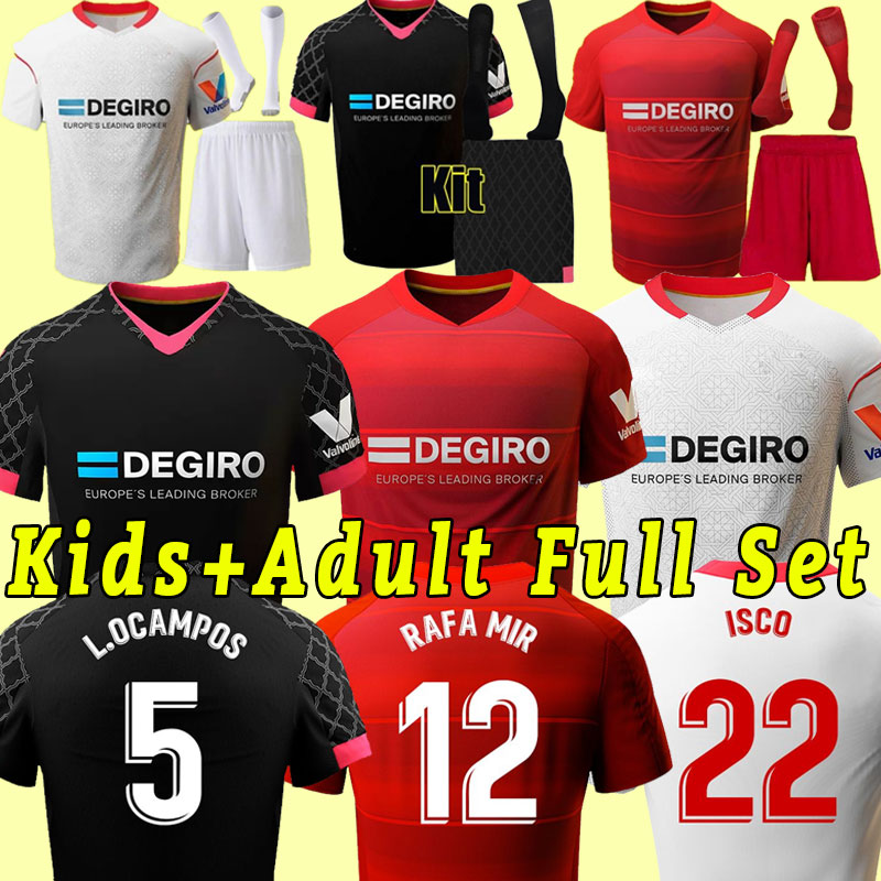

23 SevillaS soccer jersey GOMEZ RAKITIC L.OCAMPOS NAVAS SUSO MUNIR Y.EN-NESYRI 2022 2023 Men Kids Kits football shirts Martial Mir LAMELA Diego Carlos, Third kit