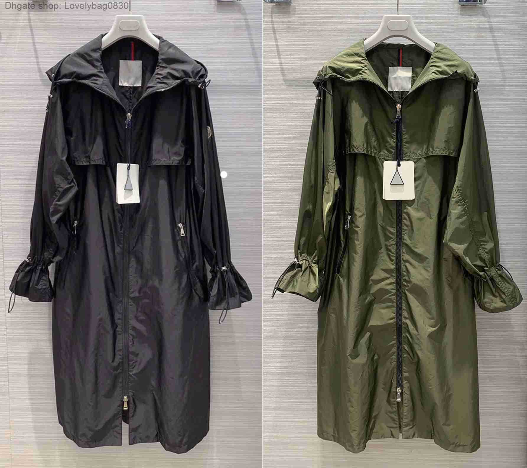 

Designer French Trench Coat: Hooded, Breathable, Sun-Protected, Black