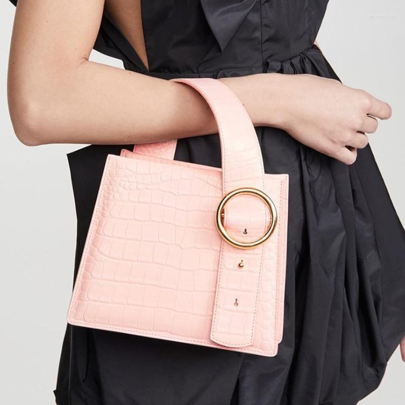 

Evening Bags 2022European American Autumn And Winter Handbag Small Light Luxury Imitation Crocodile Pattern Single Shoulder Messenger Bag, Black