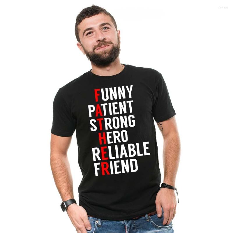 

Men' T Shirts Father Hero Cool Solid Color Tops Shirt, Black
