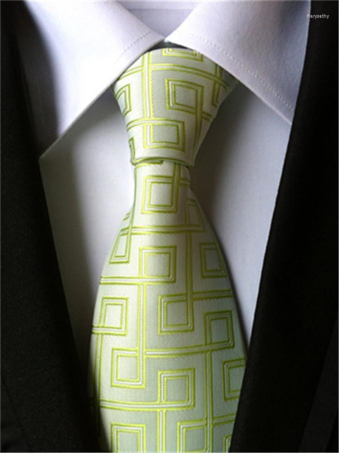 

Bow Ties SCST Brand Novelty Designer 2022 8cm Slim Neckties Mens Wedding Necktie Silk For Men Tie Gravata Green Gift A036