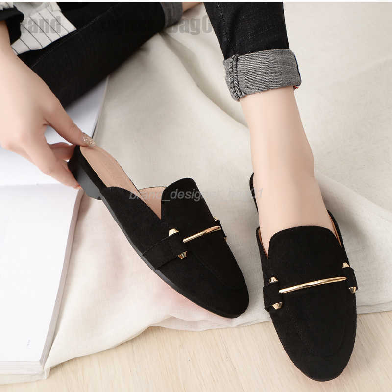 

Slippers Women Slippers New Square Toe Flat Woman Slides Half Shoes Mule Shoes Big Size 31-43 Fashion Flip Flops Brand Designer Sandals 110122H, Make up the difference