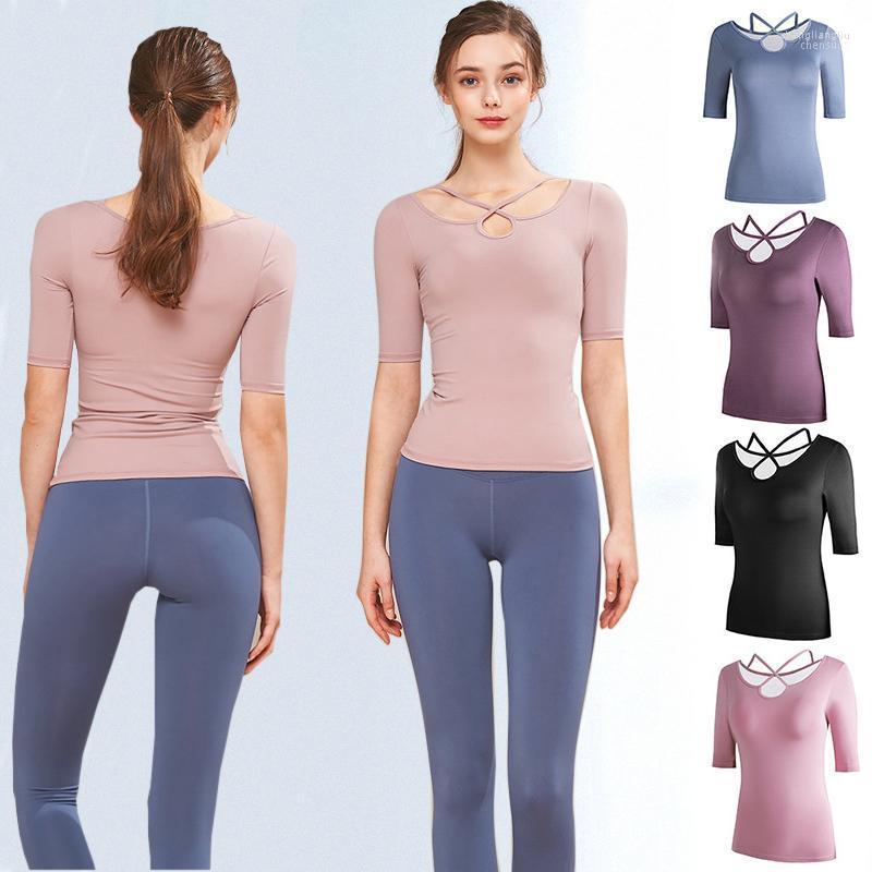 

Yoga Outfit Solid Sports Women Shirts Casual Hollow Vest Singlet Female Athletic Fitness Tops Running Workout Clothes, Black