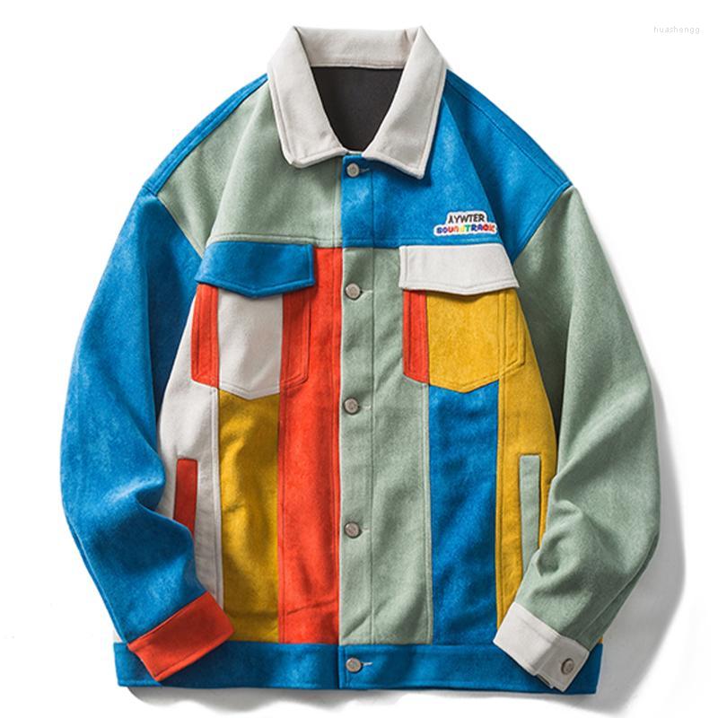 

Men' Jackets Men' LACIBLE Fashion Casual Baseball Jacket Coat Streetwear Harajuku Hip Hop Vintage Color Block Patchwork Multi Pockets, One