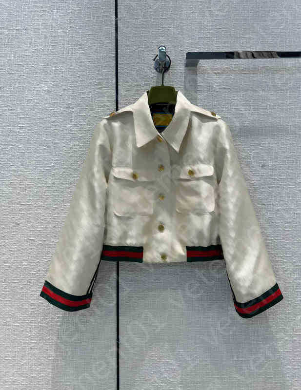 

2022SS womens jacket brand LOGO striped group embroidery coat slim fit comfortable top temperament trend luxury sexy designer women clothing