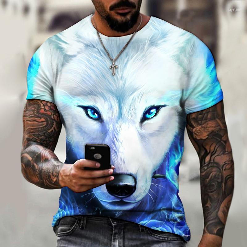 

Men's T Shirts Male Fashion T-shirt 2022est 6XL Wolf 3D Print Animal Cool Funny Men Short Sleeve Summer Tops Shirt Tshirt, Dyp-1590