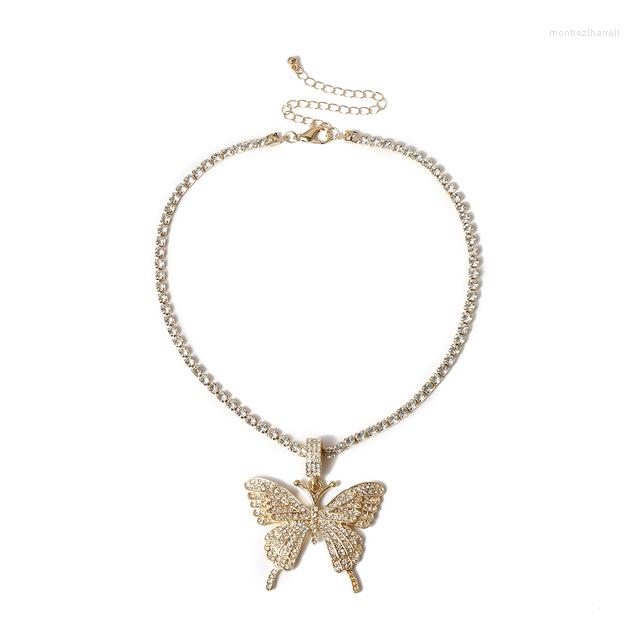 

Chains Luxutry Butterfly Necklace CZ Crystal 925 Sterling Silver Pendant Jewelry Wholesale N03