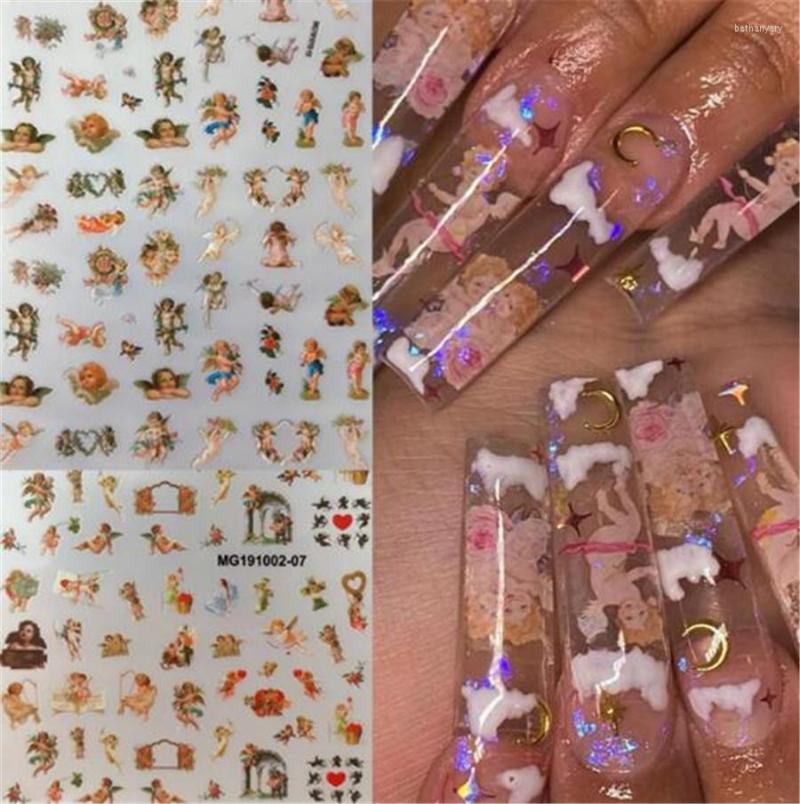 

Nail Stickers 1Pc-Angel Designs Pattern Sticker Self-Adhesive DIY Transfer Decals Wing/Peace Art Decorations Manicure Wrap Slider