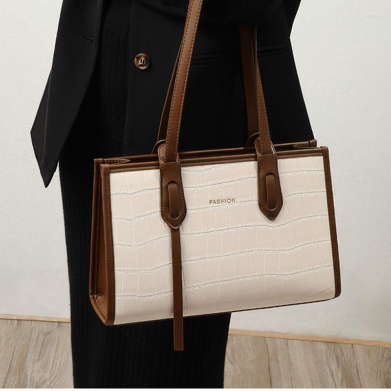 

Evening Bags 2022 Trend Tote Bag Large-Capacity Luxury HandBag High-quality Shoulder Leather Women's, Black