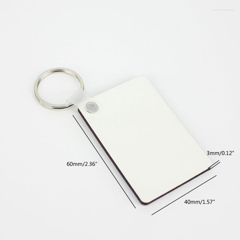 

Keychains 30Pcs Sublimation Heat Transfer Wood Blank Rectangle MDF Jewelry DIY M2EA