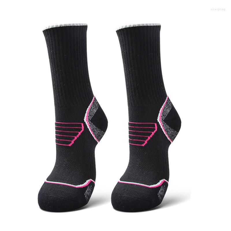 

Sports Socks 5 Pairs/lot Outdoor Hiking Running Professional Athletic Men Women Winter Thickened Towel Sock Breathability, Black