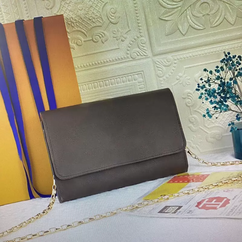 

Vintage Chain Cross Body Bags Fashion Women Shoulder Bag Designer Crossbody Purses Smooth Leather Brown Old Flower Lady Purse Socialite Luxury Casual Woman Handbag, Brown flower