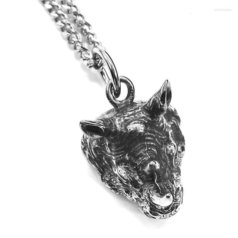 

Pendant Necklaces AMUMIU 2022 Cool Rhinoceros With Blue Stone 316 Stainless Steel Fashion Horn HZP344
