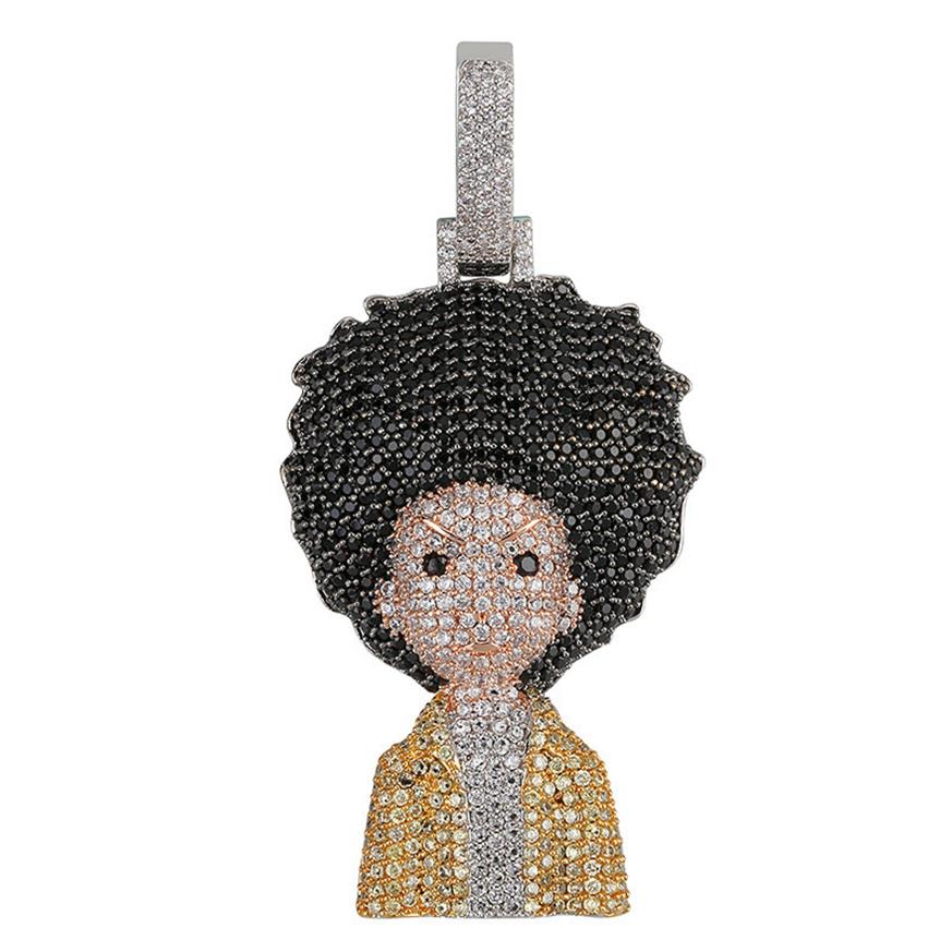 

Ice Box Luxury Designer Jewelry Mens Necklace The Boondock Solid Back Pendant Hip Hop Jewelry Gift186o